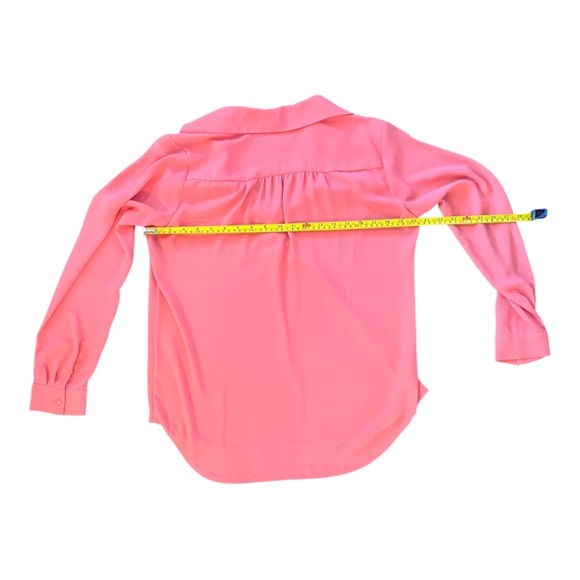 Ann Taylor Coral Pink Long Sleeve Top Blouse, Sz Small, Fits like Medium 20" PTP - Picture 2 of 6